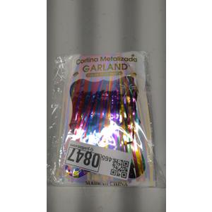 4P Metallic Foil Fringe Banner Tinsel Table Skirts for Rectangle Tables Backdrop Tinsel Banner Garland Curtains for Parade Floats Wedding Graduation Anniversary Birthday Parties Decoration (Rainbow)