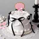 Fake Cake 6.2 Inch Reusable Birthday Prop, Artificial Cake for Party Decor