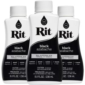 Rit All-Purpose Liquid Dye, Black, 3-Pack
