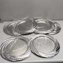 ZENFUN 6 Pack Silver Charger Plates - Stainless Steel Dinner Chargers with Spiral Design for Decorative Table Setting, Weddings, Parties & Outdoor Receptions