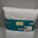 THREAD SPREAD Organic GOTS Cotton Blanket, Full/Queen - 350 GSM, Antistatic, Fuzzy Soft, Lightweight, Sofa, Camping & Travel, Perfect Herringbone All Seasons Throw, Light Blue with Free Tote Bag