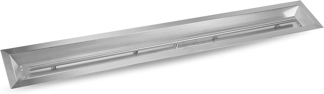 Stanbroil 72 by 6-Inch Linear Gas Fire Pit Burner, Stainless Steel Fire Pit Pan, Natural & Propane Gas Firepit for Outside DIY Firepit, BTU 175,000 Max