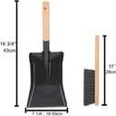 Coal Shovel and Hearth Brush Set Made of Natural Wood and Coco Bristles, Hearth Tidy Set, Fireplace Shovel and Brush, Fireplace Tool Set, Metal Brush Pan Set, Fireplace Tools, Firepit Tools