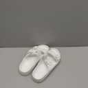 Kids Slides Sandals Boys Girls Toddler Double Buckle Summer Shower Beach Pool Water Shoes Slip on Clouds Slippers (2.5-3 Big Kid, White)