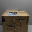 CUSIMAX Electric Meat Slicer for Home,Two 7.5''Stainless Steel Blades,1-20mm Adjustable Thickness,Easy to Cut Various Foods,Removable Food Carriage for Easy Cleaning (Matte Silver)