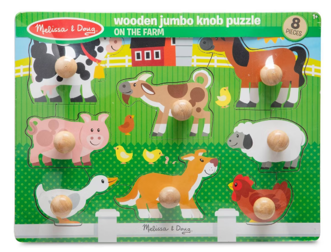 Melissa & Doug Jumbo Knob Farm 8pc