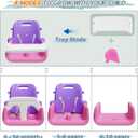 Upgraded Toddler Swing with Tray, Baby Swing Outdoor with Detachable Design, Safety Belt, Foldable Frame for Outdoor & Indoor Use
