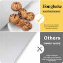 HONGBAKE 2 Pieces Large Flat Cookie Sheet No Edges, Nonstick Insulated Baking Pan, Commercial Oven Trays for Cooking, 16" X 14", Grey