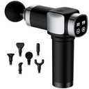 CAMEFER Deep Tissue Massage Gun, Portable Percussion Muscle Massager with 30 Speeds & 6 Attachments, Handheld Electric Back & Neck Massager for Pain Relief