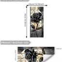 3D Wall Stickers DIY Flower Wall Decal Removable Waterproof Wall Art Decor for Bedroom Living Room Offices Home Decoration (Black Rose)