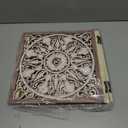 Tatuo 4 Pcs Wood Art Wall Decor Farmhouse Decorative Wood Panels Modern Wall Decor for Living Room Home Kitchen Dining Room(Square,Brown, White)