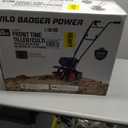Wild Badger Power Garden Tiller 53cc Mini Cultivator 15 inch Powerful Liftable Booster Rod Tilling Tool for Lawn, Garden and Field Soil Cultivation