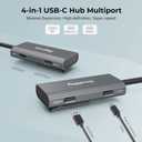 SmallRig 4-in-1 USB-C Hub with a Cold Shoe Mount for Phone/Camera Cage, PD 100W / USB-C 3.1/2.0 with Audio Adapter x 2, for Professional Mobile Shooting - 4598