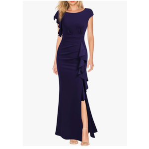 WOOSEA Women's Split Bodycon Mermaid Evening Cocktail Long Dress, XL