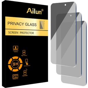 Ailun Privacy Screen Protector for iPhone 16 Plus/ 15 Plus/ 15 Pro Max 6.7 Inch 3 Pack Tempered Glass Anti Spy Private