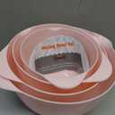 BoxedHome Nesting Plastic Mixing Bowl Set, 4 Piece Mixing Bowl Set with Pour Spouts, Size 1.7, 2.5, 3.5 and 4.5qt, for Prepping, Mixing, Baking, Cooking(2023 New Version, Pink)