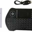 Backlit Wireless Keyboard with touchpad Mouse 2.4GHz Universal Remote Controller Rechargeable li-ion Battery for Android Tv Xbox, Windows, IPTV, Playstation, PS4, Roku, Firestick 3 Colors keypad