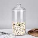 34oz Acrylic Storage Jar, Airtight Lid with Silicone Sealing Ring, Ideal Canister Container for Sugar, Tea, Spices, Herbs, Shells, Bath Salt, Christmas Decorative Apothecary Jars, Standard 1000 Ml
