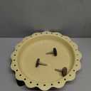 Heated Bird Bath for Outside Winter, Powerful 100W Thermostat Control Heated Bird Baths for Outdoors with 3 Metal Extension Screws, Heated Birdbath Water Heater for Garden Yard Patio Lawn, (Khaki)