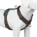 Plutus Pet No Pull Dog Harness, Adjustable Nylon Harness with Soft Padding, Reflective and Heavy Duty Dog Harness for Small, Medium, Large Dogs(Chocolate, S)