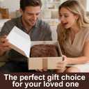 Faux Fur Scarf with Hidden Zipper Pocket, Womens Scarf with Pockets, Pull Through Winter Scarfs for Cold Weather, Brown