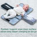 Lil Fox Portable Changing Pad - One-Hand Diaper Change Pad for Baby Diaper Bag or Changing Table. Unisex Baby Shower Gifts, Newborn Essentials