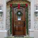 24" Christmas Wreath - Christmas Wreaths for Front Door - Christmas Decorations - Real Touch Norfolk Pine Wreath for Indoor Outdoor Wall Window Porch - Cedar Reef Garland - Free LED String Lights