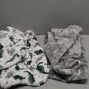 Fleece Baby Sleep Sack 18-24 Months Long Sleeve 2.0 Tog Baby Wearable Blanket with 2-Way Zipper Warm Sleeping Sack for Toddler Infant - XLarge Grey White Dinosaur