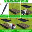 Garden Shade Cloth Kit for Raised Beds, 78.7"x39.4" Garden Shade Cloth for Plant Heat Protection, 85% Plant Sun Shade Cloth with Poles Raised Garden Bed Sunshade Cover for Outdoor Plants Vegetables
