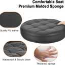 FLOLXNB Rolling Stool Low Roller Seat PU Leather, Rolling Chair Height Adjustable, Garage Stool with Wheels for Manicure Mechanic Home Office Garage Shop (Style 2)