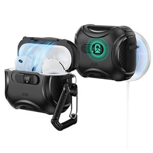 ESR for AirPods Pro 3 Case (2025), Compatible with Airpods Pro 3rd Generation Case (USB-C Cable), Effortless MagSafe, Drop-Proof Lock, Easy Open, Cyber Series, Black