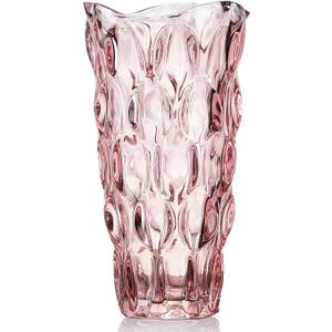 CEMABT Glass Vases for Flowers, Unbreakable 3.4 lb Morden Vases for Tables Centerpieces, Vintage and Clear Rose Large Vases Christmas Thanksgiving Gifts, Pink