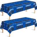 2 x OHOME Graduation Decorations 2026 - Class of 2026 - Plastic Blue Tablecloth for Graduation Party Decorations - Class of 2026 Decorations Party Favors Supplies Banner,2 Pack