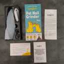 LUCKY TAIL Pet Nail Grinder for Dogs and Cats - Super Quiet and Low Vibration Electric Dog Nail Grinder with 2 LED Lights - USB Rechargeable and Cordless - 2 Speeds - Small to Large Pets - Teal