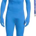 Full Bodysuit Include Zipper Helper Unisex Adult Costume Without Hood Spandex Stretch Zentai Unitard Body Suit (Small, Light Blue)