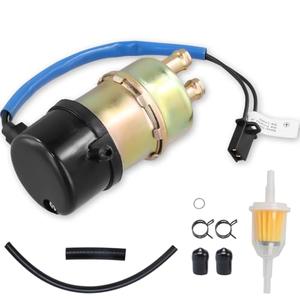 Electric Fuel Pump 12V for 1992-2008 Kawasaki Mule 3000 3010 3020 2520 2500 2510 1000 OE# 49040-1055 KAF620 Engine Includes Fuel Filter & Pipes