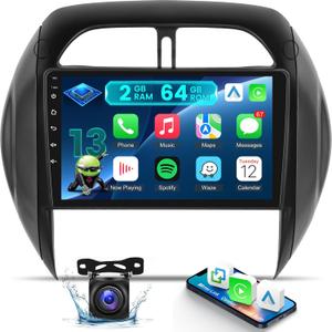 [2G+64G] for Toyota RAV4 Radio 2003 2004 2005, Android 13 RAV4 Car Stereo with 9 inch Touch Screen, Carplay/Android Auto/1080P/Bluetooth/WiFi