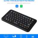 Mini Keyboard with Dual-mode 2.4G/Bluetooth Wireless Keyboard, Ultra-Slim and Portable,Air Mouse Gestures,RGB Backlit,Compatible with Smart TVs/PCs/Tablets/Phones (iOS/Android/Win/Mac) (Update)