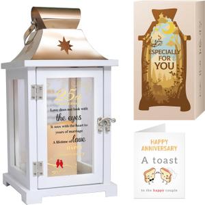 Best 25th Anniversary Wedding Gifts for Couple, Wife, Husband, Parent, 25th Wedding Anniversary Lantern, Silver 25 Years of Marriage for Wife, Her, Him Best 25th Anniversary Wedding Gifts for Couple, Wife, Husband, Parent, 25th Wedding Anniversary Lantern, Silver 25 Years of Marriage for Wife, Her, Him