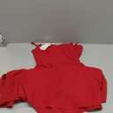 Womens Corset Dress Sexy Thigh Spaghetti Strap Bustier Cocktail Dress Low Cut Boho Formal Dresses with Pockets (Red, Medium)