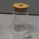 SENTVEND 16 Oz Drinking Glasses with Bamboo Lids and Glass Straw  6 Pcs Glass Cups Beer Ice Coffee Glasses Cute Aesthetic Cup Great for Coffee Bar Accessories Include 2 Cleaning Brushes