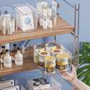 Clear plastic storage bins with LIDS,storage containers for snacks, cosmetics, books, dog food, Storage Organizer for NurseryKitchen, Living room,Bedroom, Bathroom, Office(clear, 2XL+2L)
