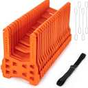 WELLUCK RV Sewer Hose Support 20FT, Adjustable Height, RV Sewer Support with Secure Rubber Band and Carry Strap for Travel Trailers, Campers and Motorhome, Blaze Orange Color Never Trip or Forget
