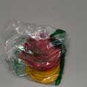 Kiicii 1 Cup Round Silicone Storage Cover Lids Replacement for Anchor Hocking and Pyrex 7202-PC Glass Bowls (Container not Included) (Red & Orange) 4 Pack