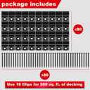 Dunzy 80 Pack 304 Stainless Steel Start Clips Universal Decking Clip with Decking Screws for Composite Deck Boards, Hidden Fasteners