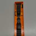 Titanium Band Compatible with Apple Watch Ultra 3/2/1 Band 49mm For iwatch Series 11 10 46mm 45mm 44mm 42mm SE 3/2/1 9 8 7 6 5 4 Men Women,Rubber Lining With Stainless Steel Buckle (Black-Orange)