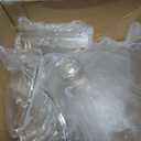 Unbreakable Giant Martini Glasses set of 2, 48 oz Plastic Cocktail Glasses, Jumbo, Reusable, BPA Free, Detachable, Perfect for Picnic, Beach & Patio Party, Appetizers, Birthday, Wedding and All Events (Gold Glitter - 2pcs)