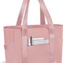 Prite Tote Bag for Women Weekender Bag with Laptop Compartment for Work Nurse Travel Gym (Small, Dark Pink)