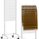 150 Pegs Braiding Hair Rack, Adjustable Hair Separator Stand with Wheels, Hair Extension Holder for Hair Stylists, Braiders, Home, Salon, Beauty School, White