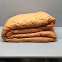 MUXHOMO 7 Pieces King Comforter Set, Reversible Bed in a Bag King Size, All Season Bedding Set with Comforter, Flat Sheet, Fitted Sheet, Pillowcases & Shams, Burnt Orange & Camel (King (104"x90"))